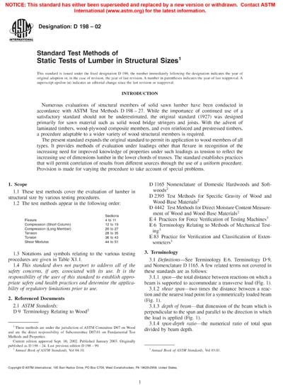 comparison of two astm d198 compression parallel-to-grain test methods|ASTM D198 .